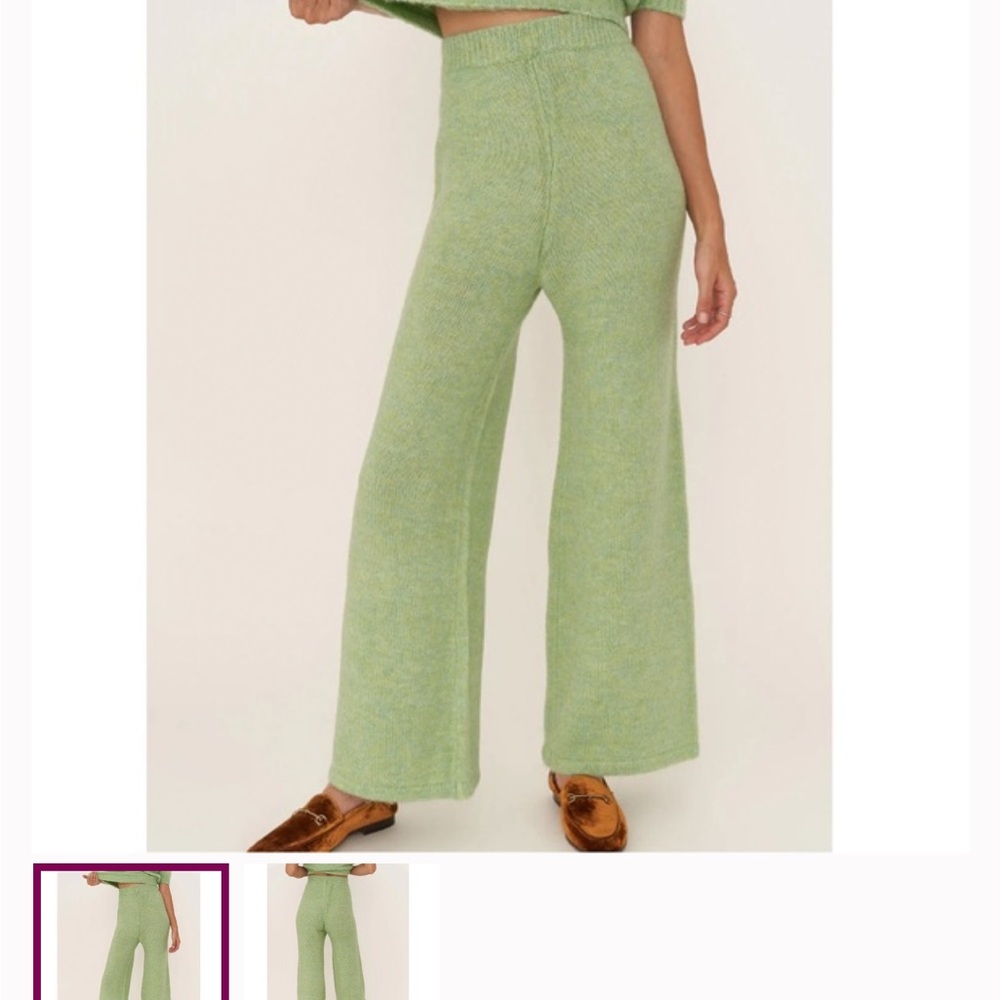 Green Knit Pant